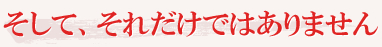 そして、それだけではありません そして、それだけではありません